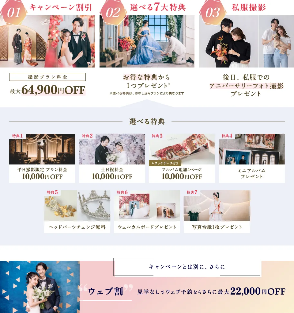 特別割引＆豪華特典プレゼント！