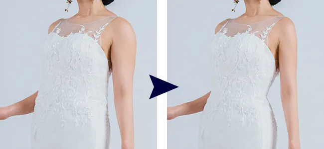 ウエストをすっきりと