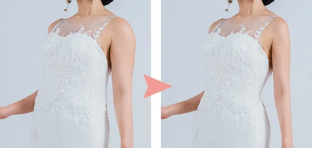 ウエストをすっきりと