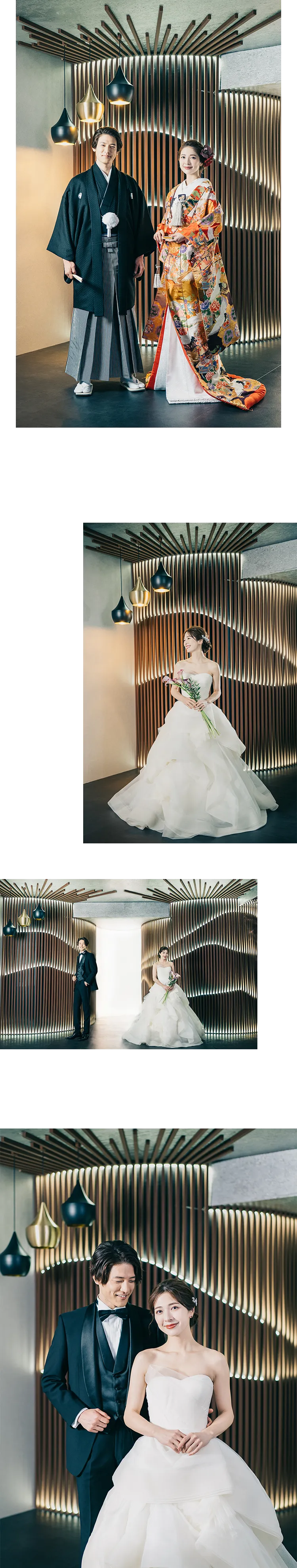 光の回廊でのフォトウェディング