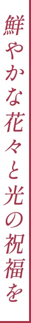 鮮やかな花々と光の祝福を