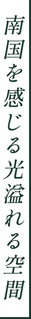 南国を感じる光溢れる空間