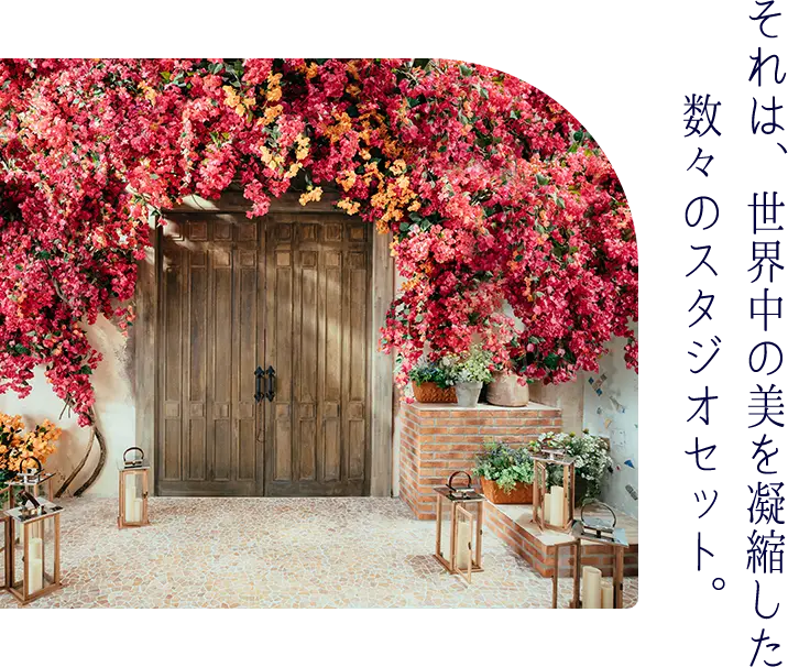 それは、世界中の美を凝縮した 数々のスタジオセット。